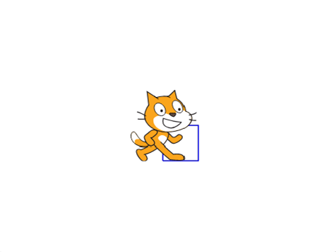 Scratch the cat drawing a square